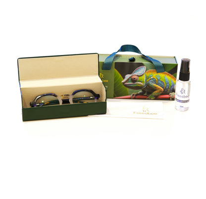 Freesbee Onyx Metal-Acetate Unisex Sunglasses with Tinted Photochromic Lenses