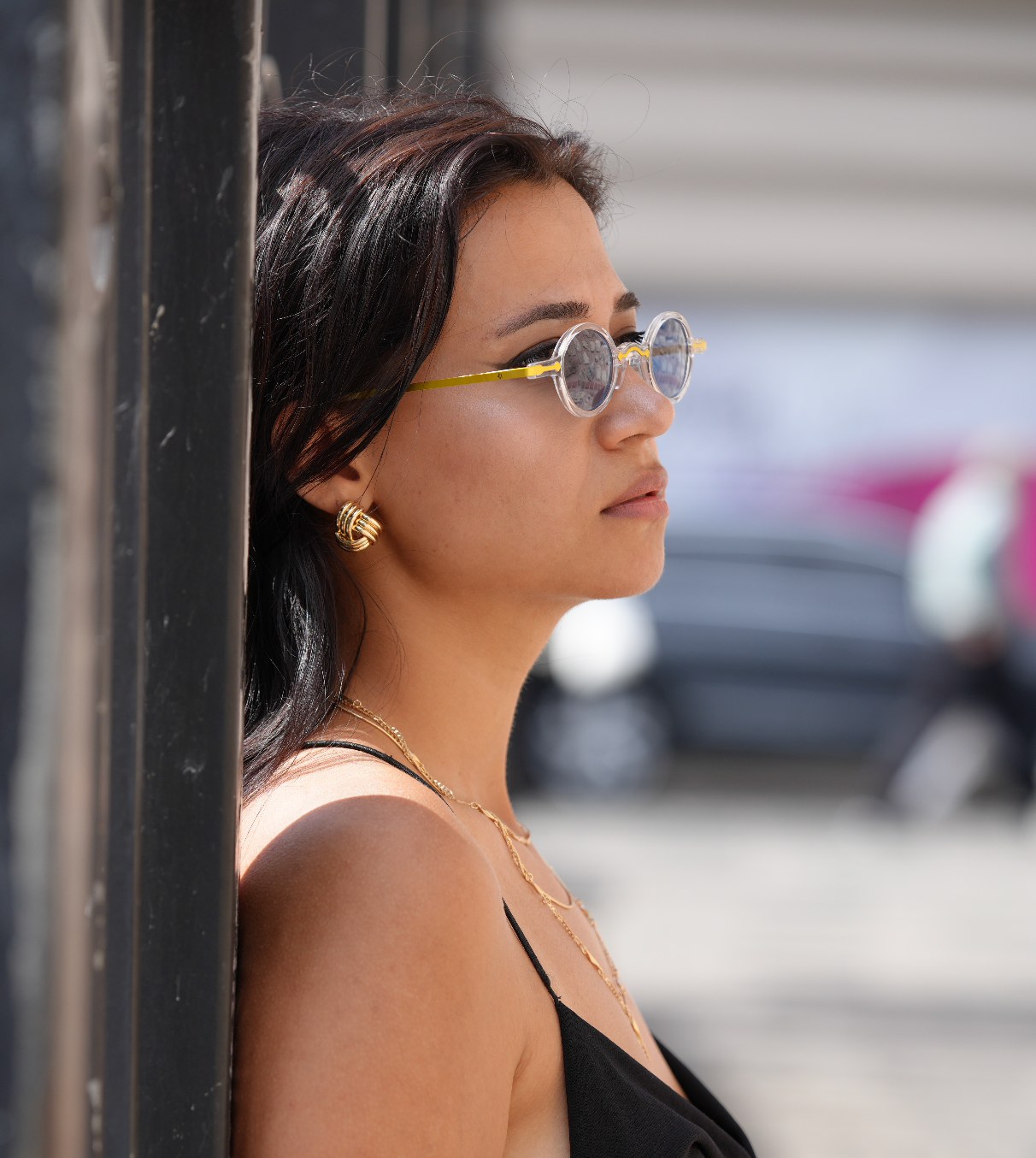 Freesbee Onyx Metal-Acetate Unisex Sunglasses with Tinted Photochromic Lenses