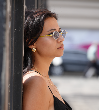 Freesbee Onyx Metal-Acetate Unisex Sunglasses with Tinted Photochromic Lenses