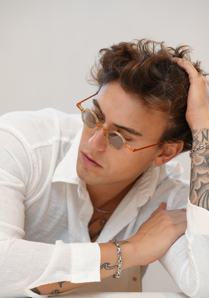 Freesbee Onyx Metal-Acetate Unisex Sunglasses with Tinted Photochromic Lenses