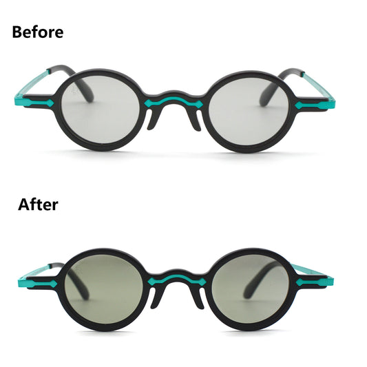 Freesbee Onyx Metal-Acetate Unisex Sunglasses with Tinted Photochromic Lenses